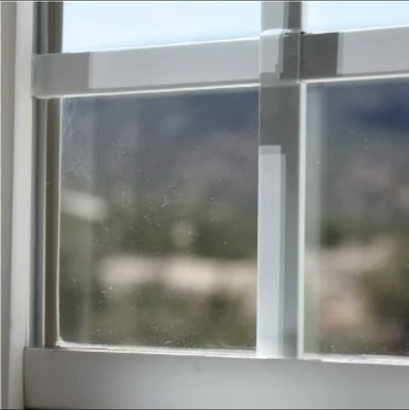 After window cleaning showing clearer exterior glass